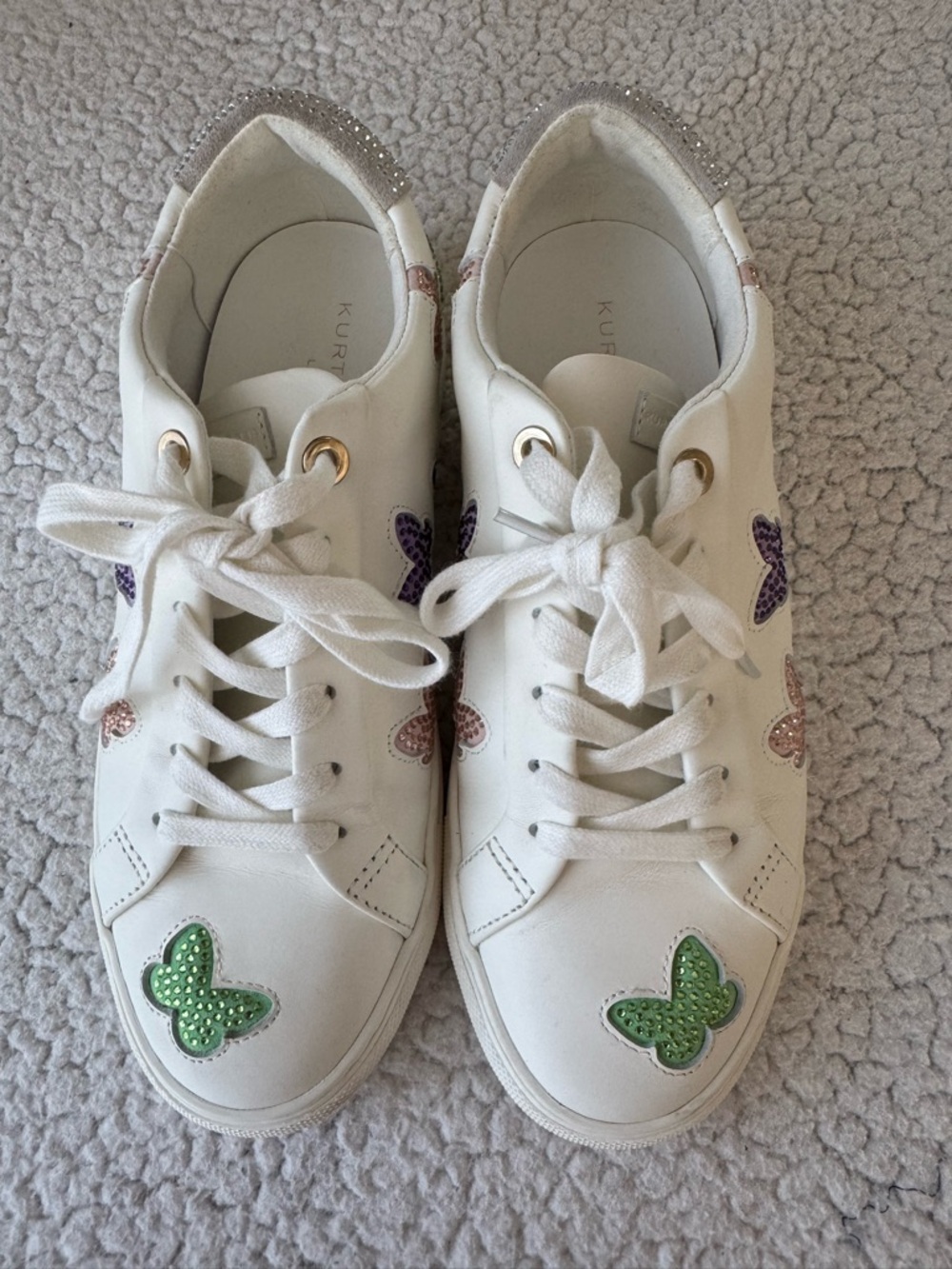 Kurt Geiger London Lane Butterfly Lace Up Sneakers Size 39 (US 9)